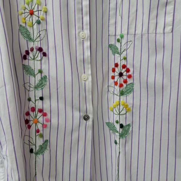 Camicia P.P con fiori a stelo 