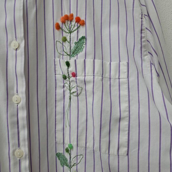 Camicia P.P con fiori a stelo 