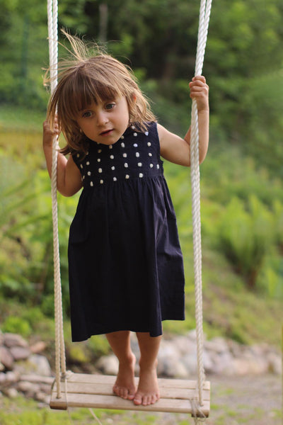 Sample Sale - Girls Dress 'Pallina Dots' Cotton Batista