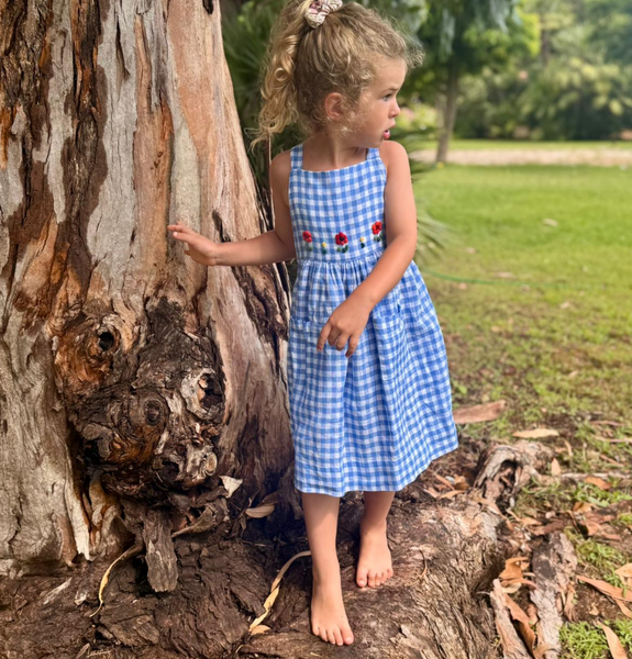 Girls dress 'Sole Flowers' Linen