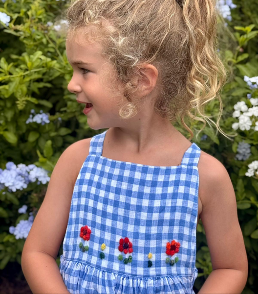 Girls dress 'Sole Flowers' Linen