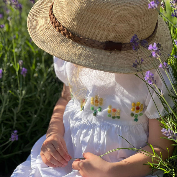 Abito bambina 'Palloncino MC Flowers' Lino