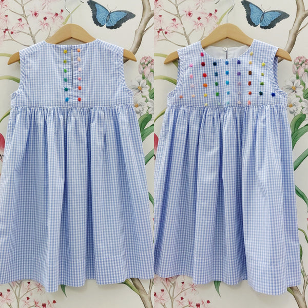 Sample sale - Girls Dress 'Pallina Dots' Cotton Poplin