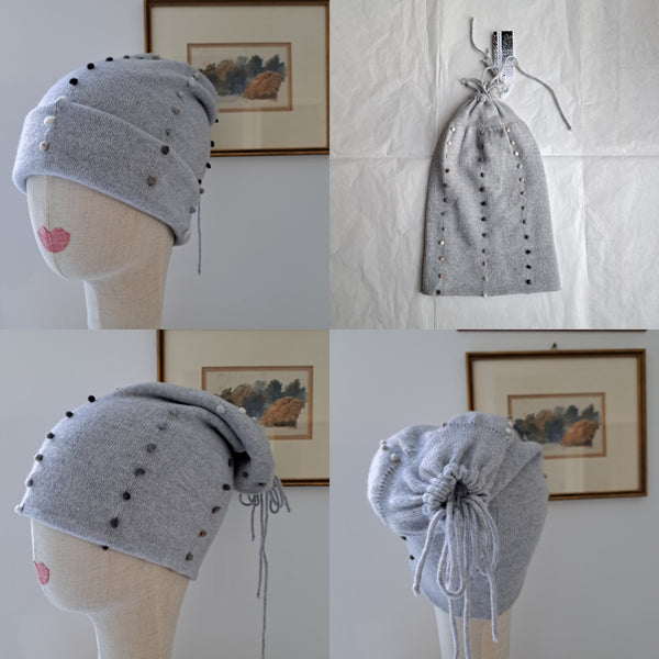 Sample Sale Reversible Womens Hat 'Fagiolo' Cashmere