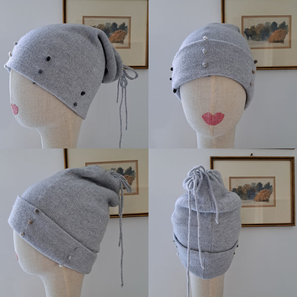 Sample Sale Reversible Womens Hat 'Fagiolo' Cashmere