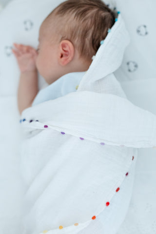 Baby Swaddle with Embroidery Cotton