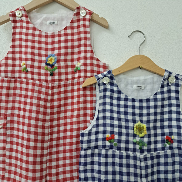 Salopette per bambini 'Salto Flowers' in lino