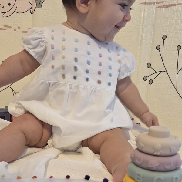 Baby Romper 'Topolino MC Dots' Cotton flannel