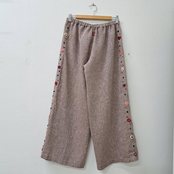 Trousers 'Loni Flowers' Linen