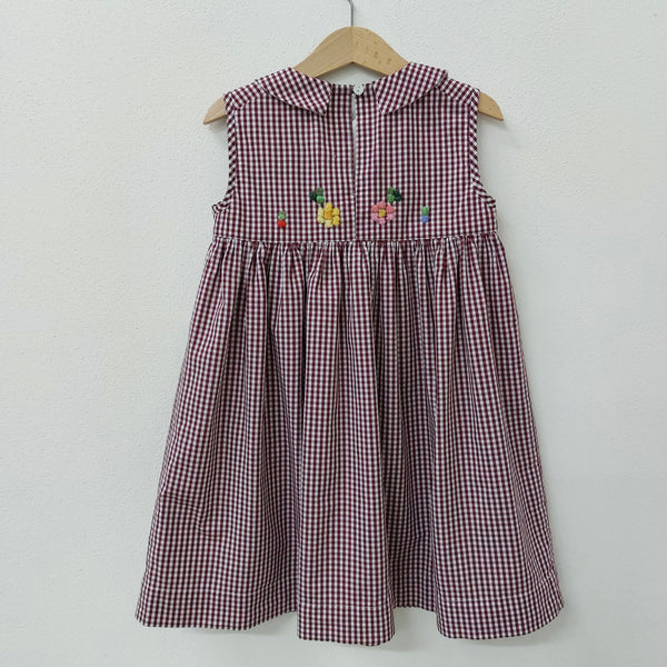 Girls dress 'Pallina-Pan Flowers' Cotton Poplin