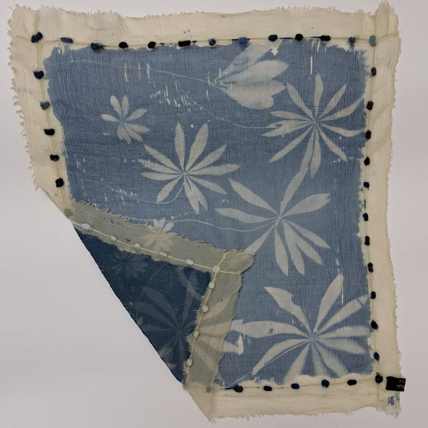 Cyanotype print Silk Square Small