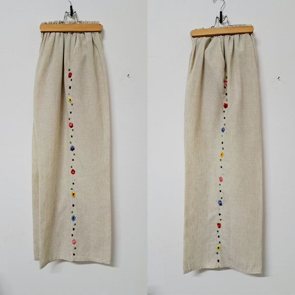 Trousers wide leg - Flowers