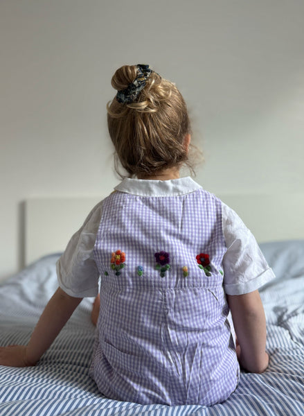 Salopette per bambino 'Salto Flowers' Popeline 