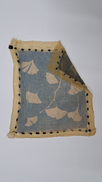 Cyanotype print  Silk Square Small