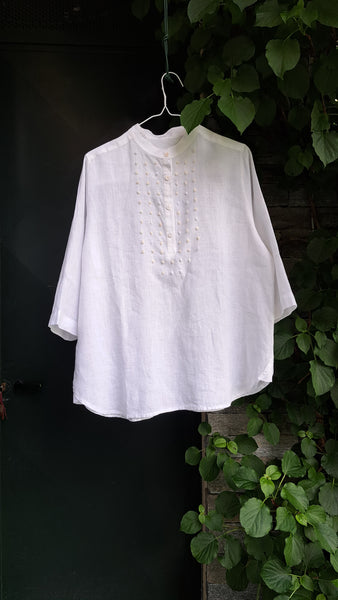 Shirt 'Nadia Dots Over' Pergamena Linen