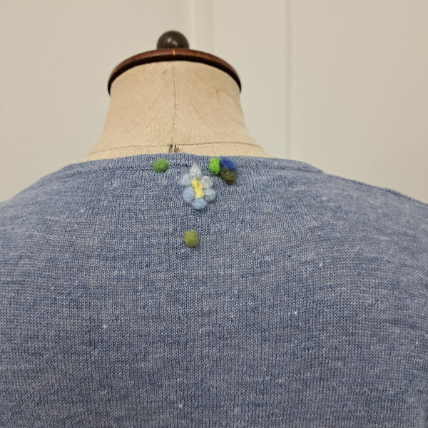 Linen Knit Pull 'Chiara Flowers'