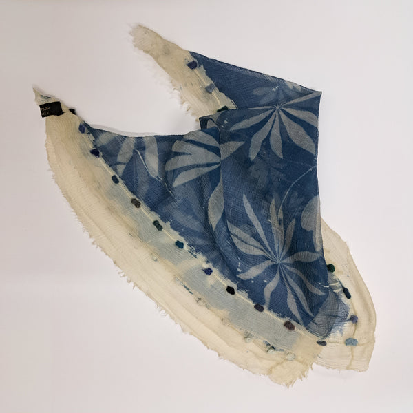 Cyanotype print Silk Square Small