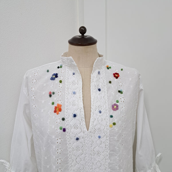 Indian shirt - Flowers & Dots