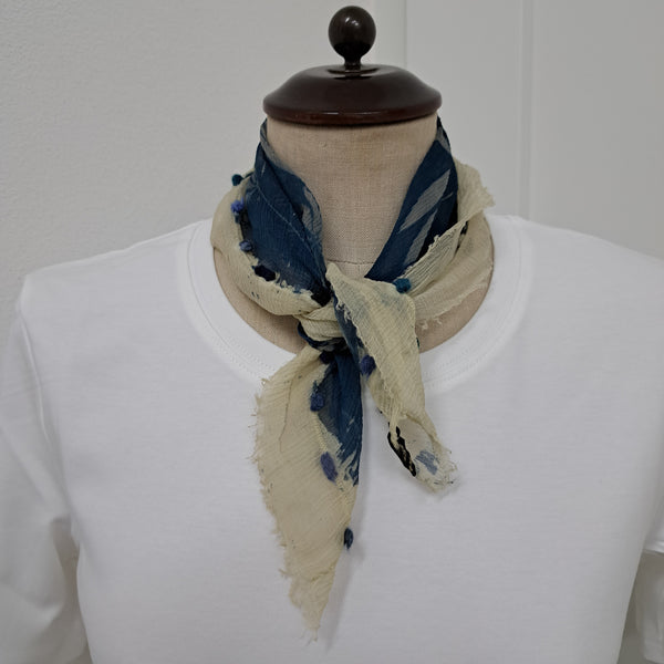 Cyanotype print Silk Square Small