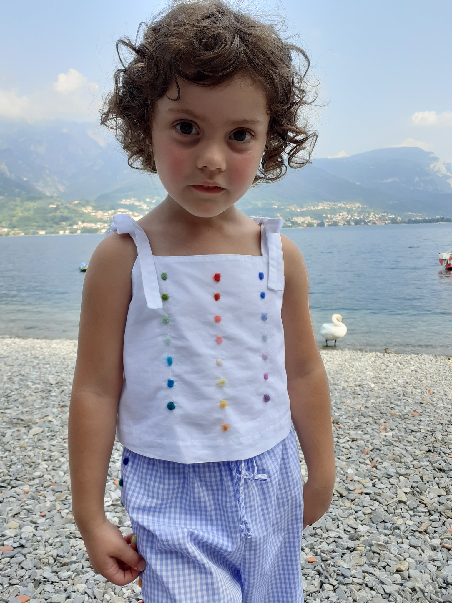 Girls top 'Fiocchino Dots' Batista