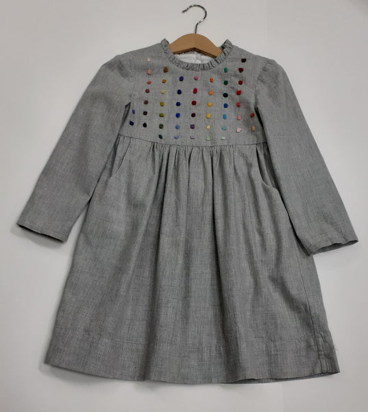 Girls Dress 'Taschino Dots' Cotton Flannel