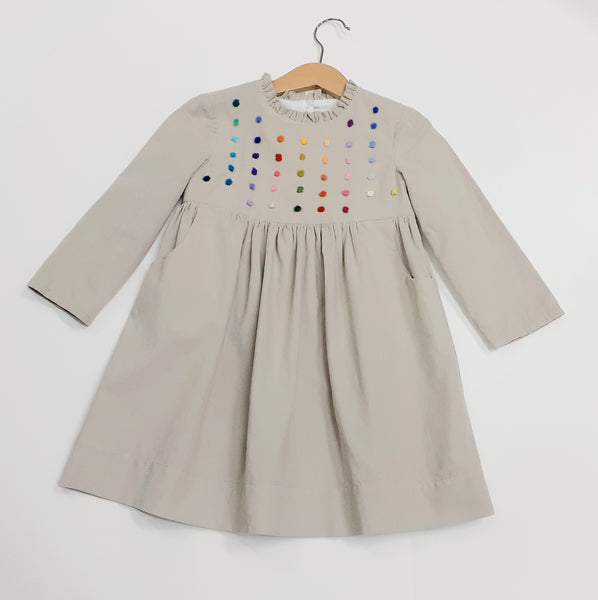 Girls Dress'Taschino Dots' Cotton Needlecord