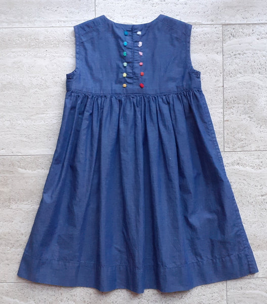 Girls dress 'Pallina Dots' Denim