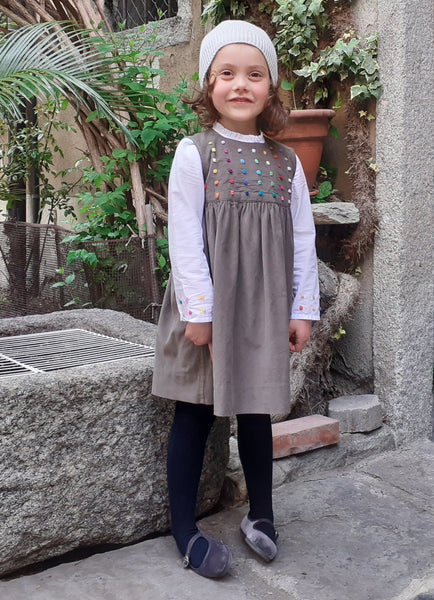 Girls Dress 'Pallina' Velvet Needlecord