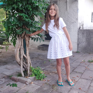 Girls skirt 'Ruotina Dots' Linen