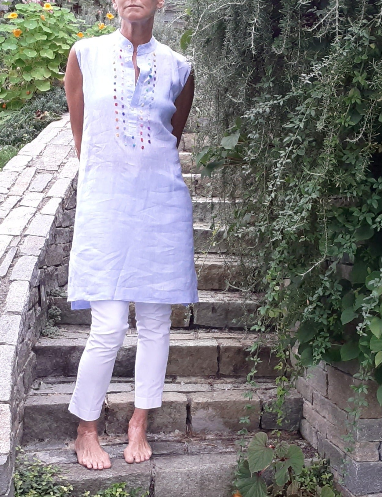 Womens Tunic dress 'India' Linen