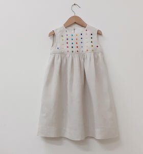 Girls dress 'Pallina Dots' Linen