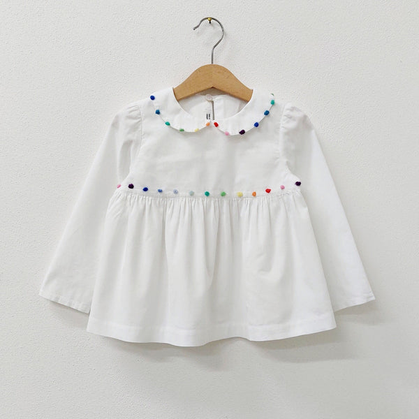 Girls blouse 'Nocciolina Dots ' Velvet needlecord