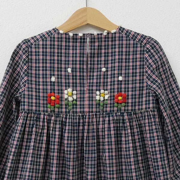 Girls Special day Dress 'Natale Flowers ' Tartan