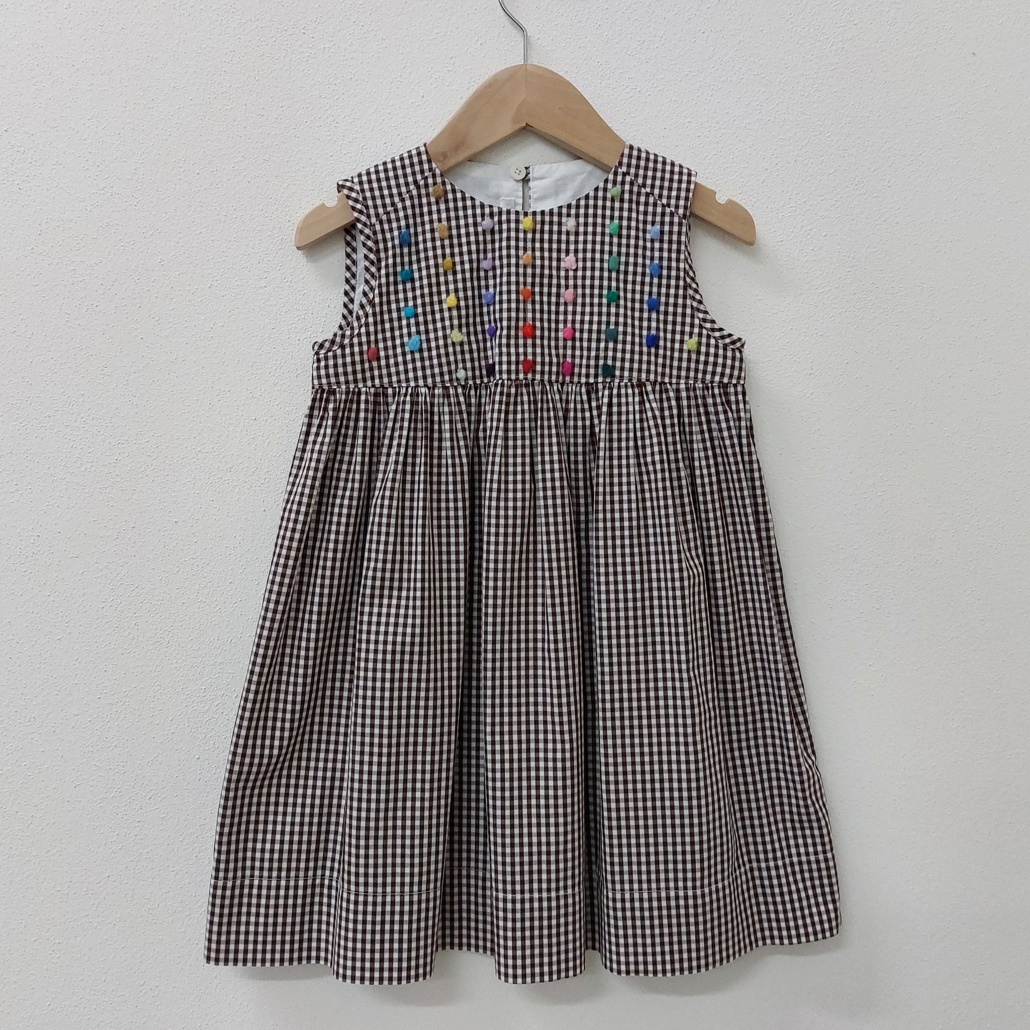 Sample sale - Girls Dress 'Pallina Dots' Cotton Poplin