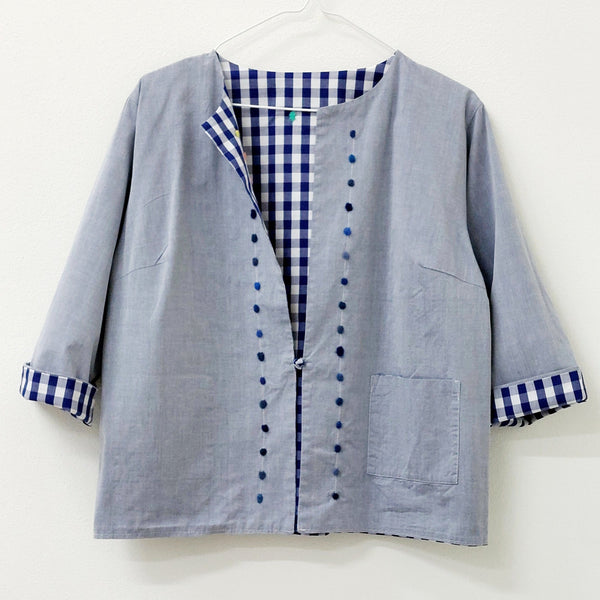 Womens Reversible Jacket 'Jacki' 1x1 Vichy