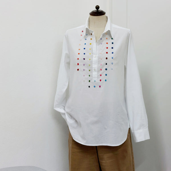 Womens Shirt 'Lella Dots' 100% Cotton Batista