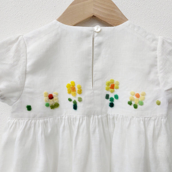 Girls dress 'Palloncino MC Flowers' Linen