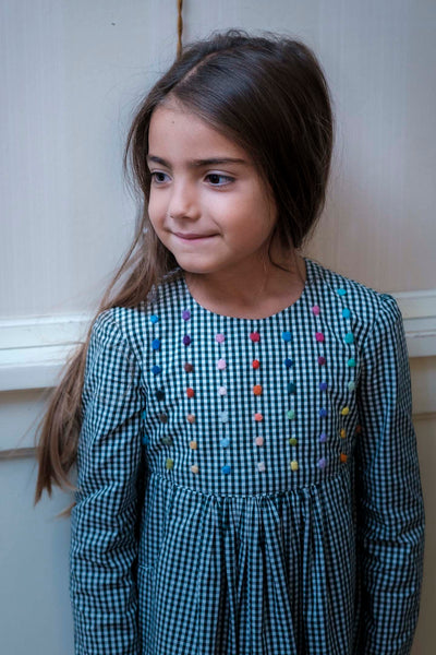 Sample Sale - Girls Dress 'Taschino' Cotton Poplin