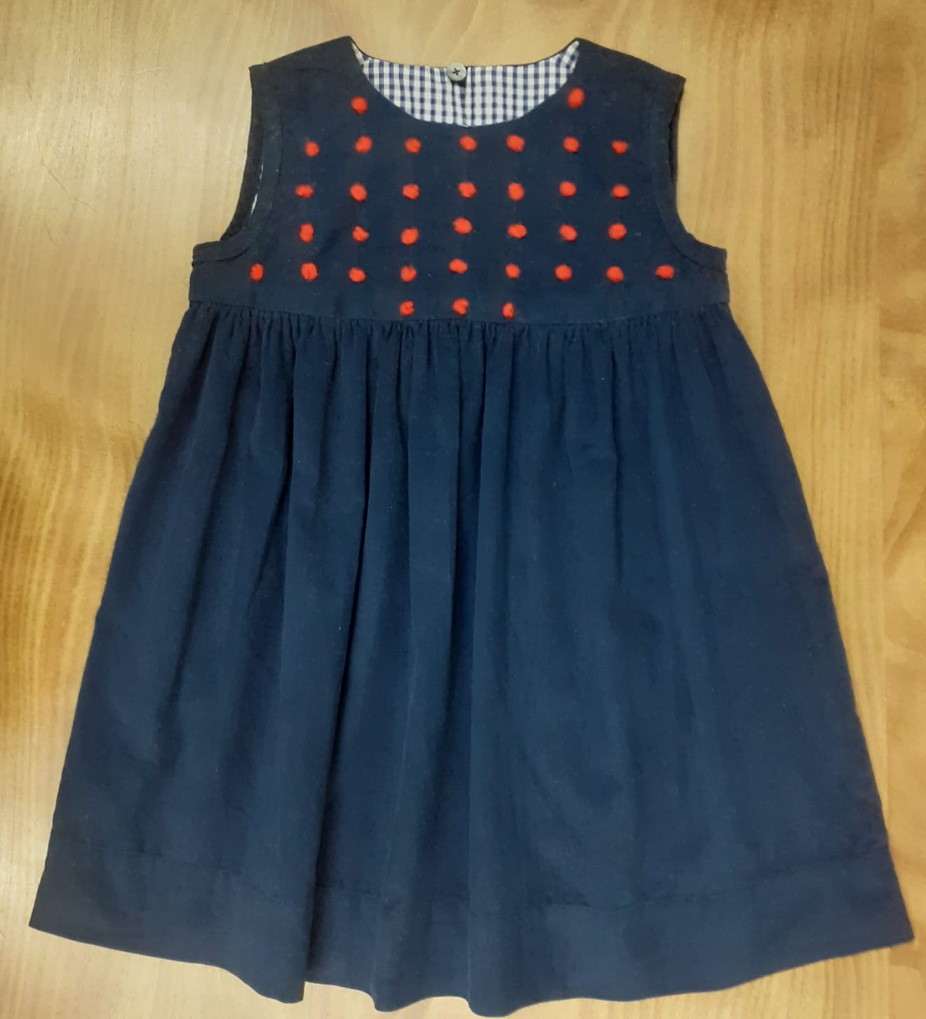 Sample Sale - Girls Dress 'Pallina' Velvet Needlecord