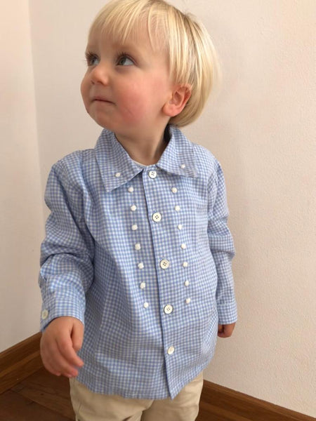 Childs Shirt 'Bottoni Dots ML' Cotton Flannel