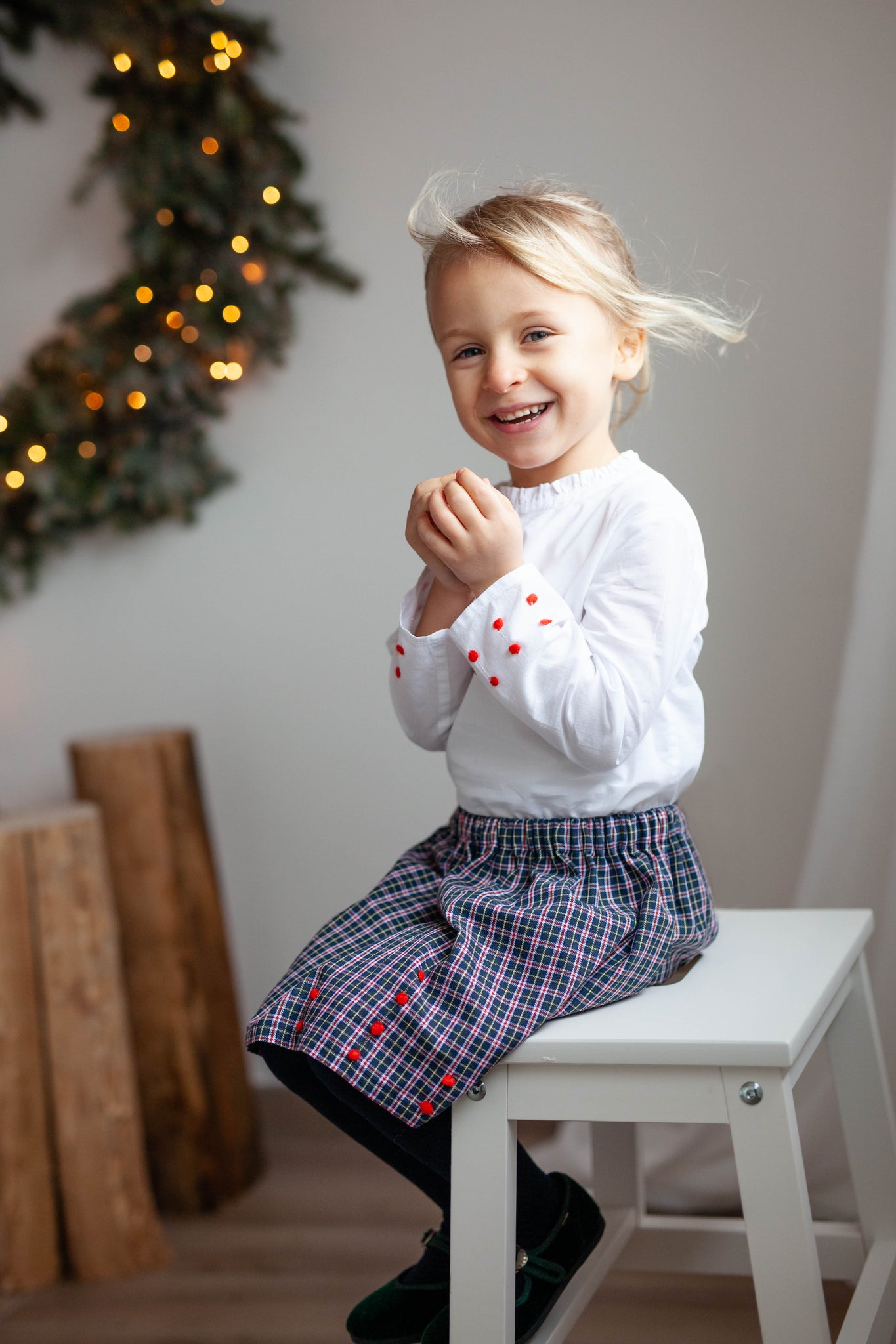 Girls Skirt 'Ruotina' Cotton Flannel