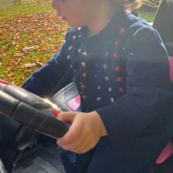 Girls Dress'Taschino Dots' Cotton Needlecord